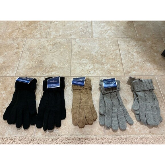 WEST LOOP WOMENS WINTER KNIT GLOVES LOT 5 PAIR NEW - Picture 1 of 4